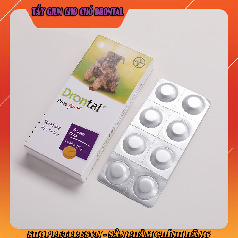 Viên tẩy giun sán cho chó Drontal (có bán lẻ)