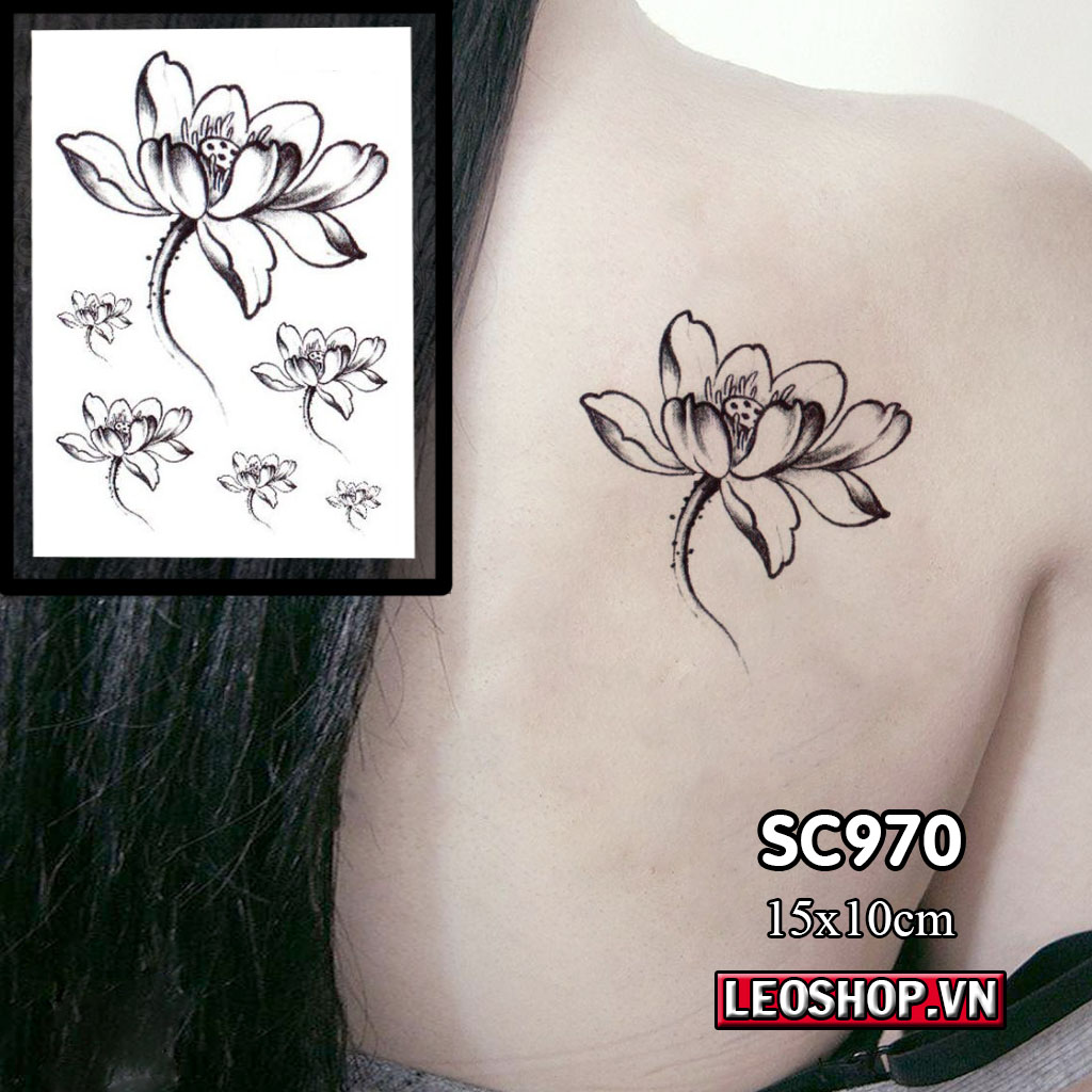 Hình Xăm Dán Nhỡ Hoa Bướm (15x10cm)