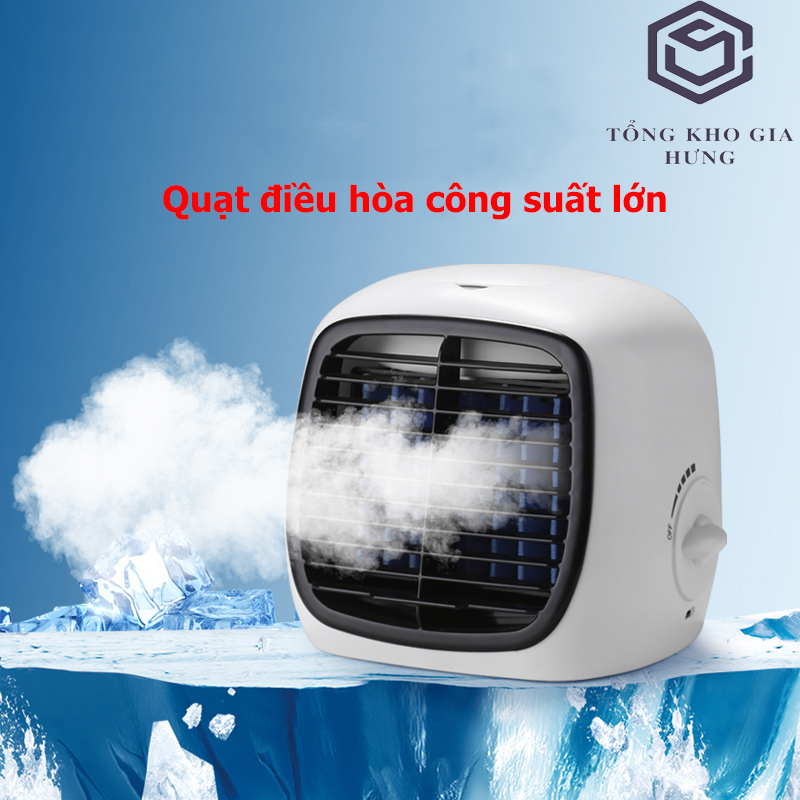Điều hòa mini - quạt điều hòa hơi nước để bàn - máy lạnh mini giá rẻ để bàn có khay đựng nước QDH03