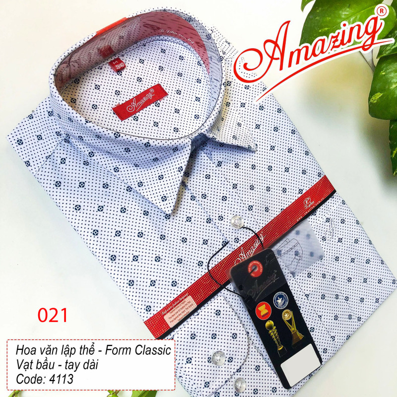HOA VĂN hình học, áo Amazing dài tay, thiết kế họa tiết nhẹ nhàng lạ mắt, chất liệu nhập khẩu từ ấn Độ, form chuẩn basic