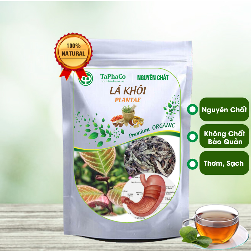 [Hàng mới về] Lá khôi tía khô túi lớn loại 500gram - Thảo Dược Tấn Phát - Hỗ trợ tốt cho sức khoẻ dạ dày