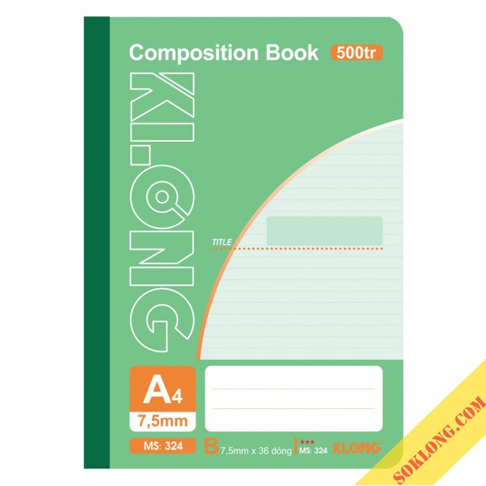 Vở may dán gáy A4 500 trang không nhòe mực 58/92 KLong-MS324-VPPKLONG
