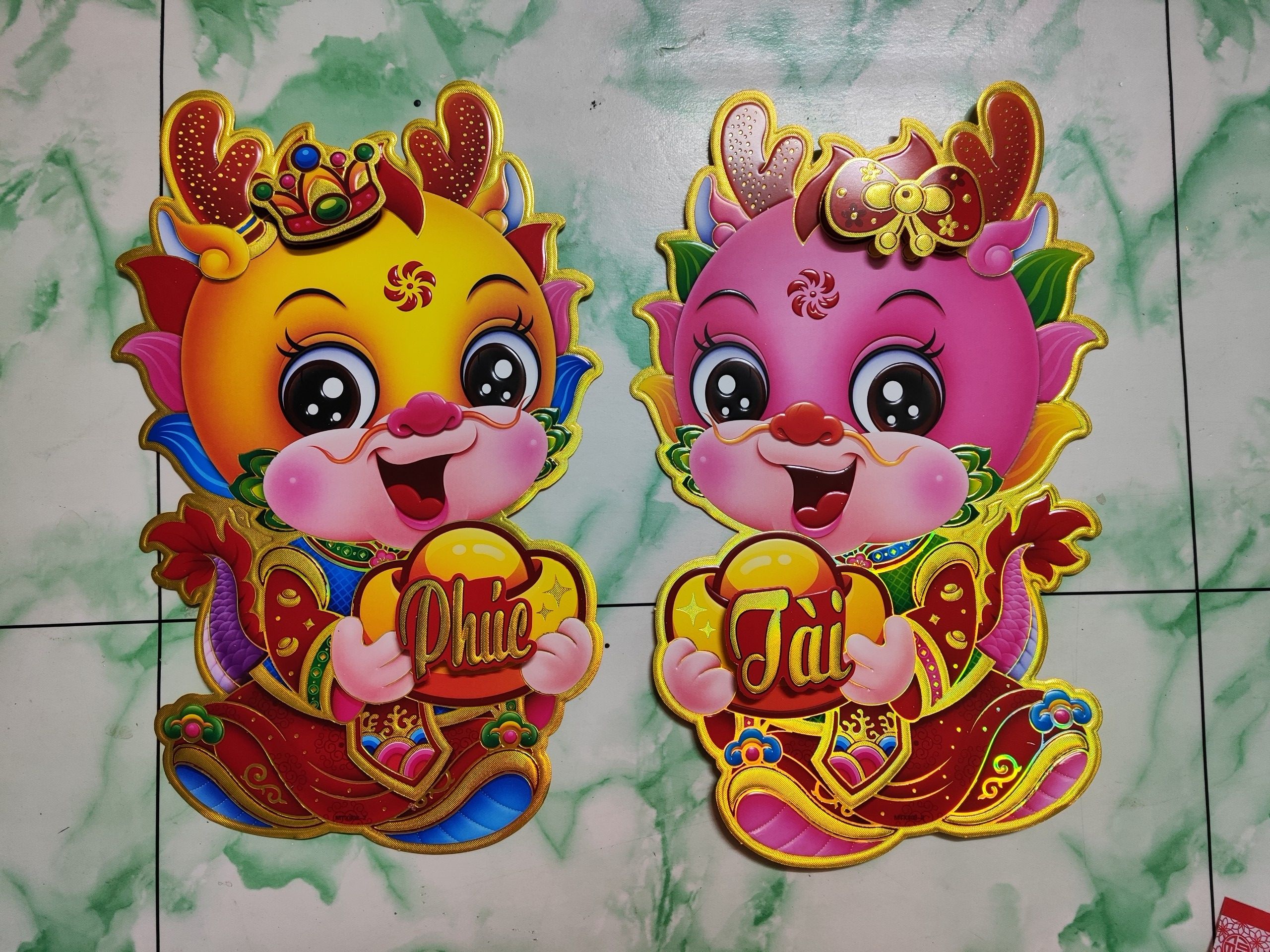 COMBO 2 CON RỒNG TRANG TRÍ TẾT NHIỀU MẪU