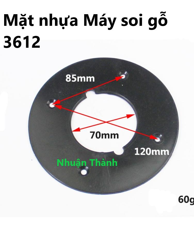 Mặt nhựa máy soi 3612 / Mặt nhựa máy phay gỗ 3612 có đấy nhựa cao su