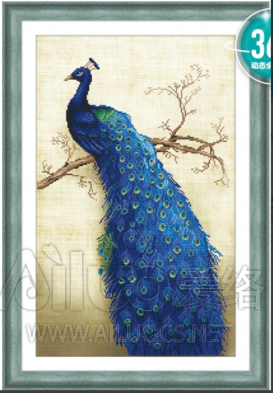 Tranh Thêu Chữ Thập 3D Khổng Tước Phú Quý 31578 (KHÁCH TỰ THÊU) KT:63X90CM