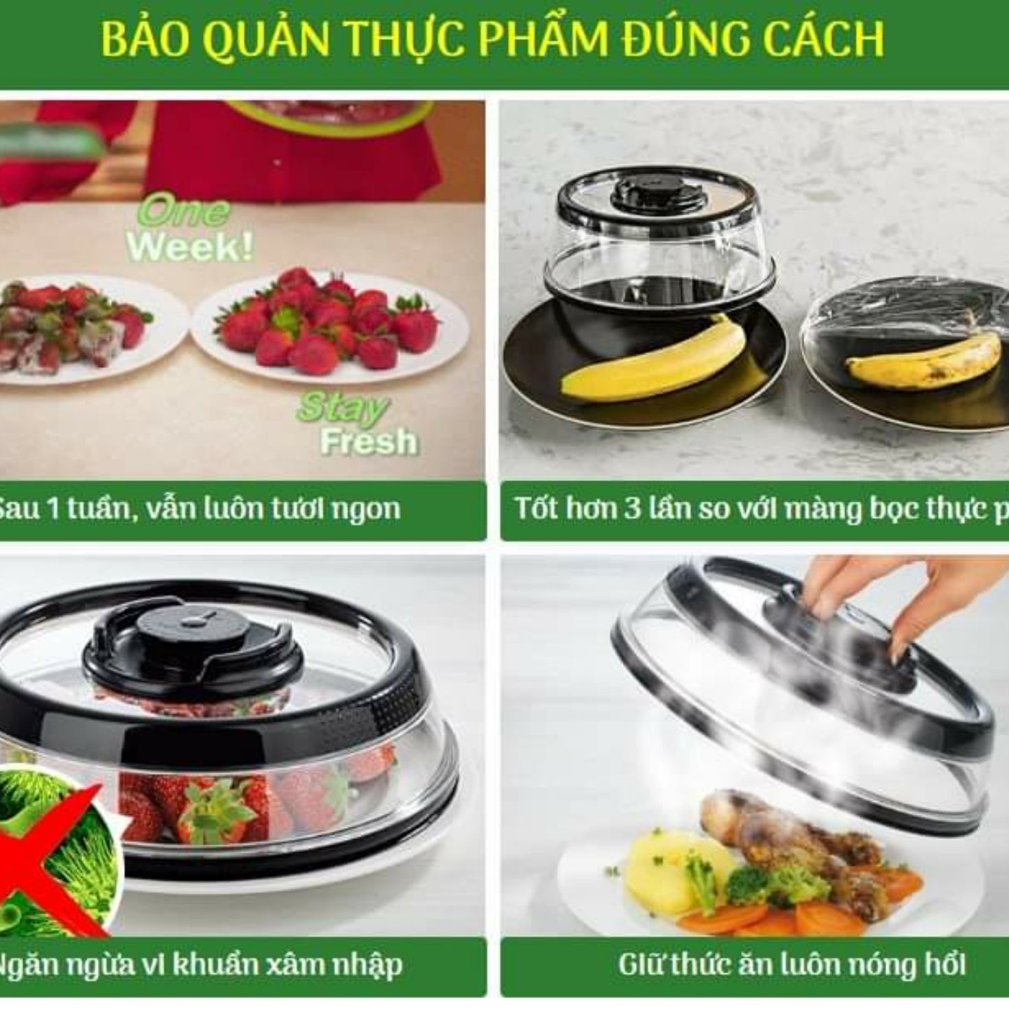 Nắp hút chân không bảo quản thực phẩm