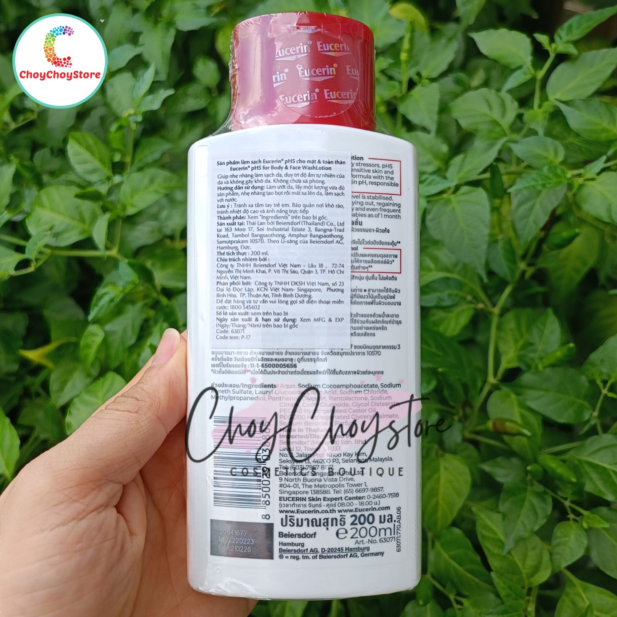 Sữa Tắm Eucerin pH5 Washlotion 200mL Cho Da Nhạy Cảm (Chính hãng)