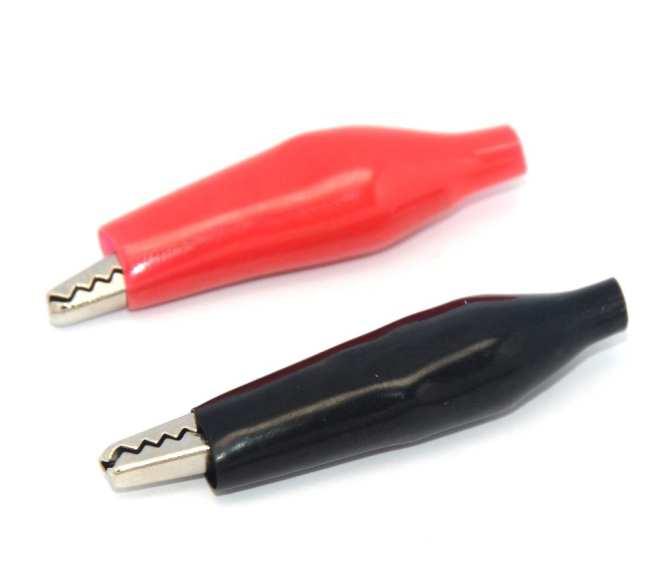 Kẹp cá sấu cỡ trung đầu đỏ đen 3.5cm