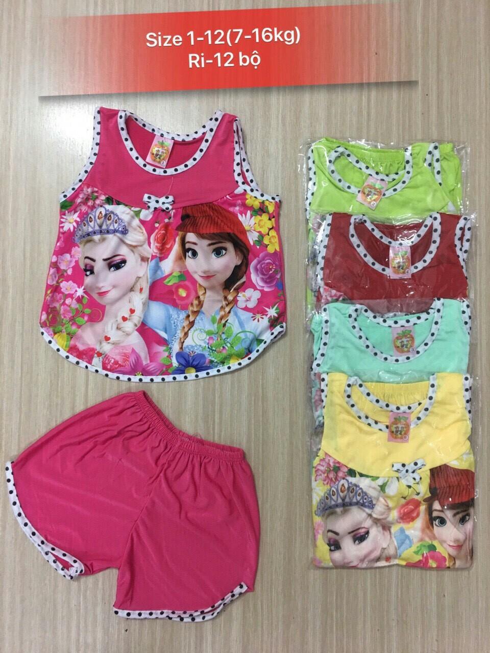 Combo 4 bộ đồ thun lạnh cho bé ,gái 5-27kg