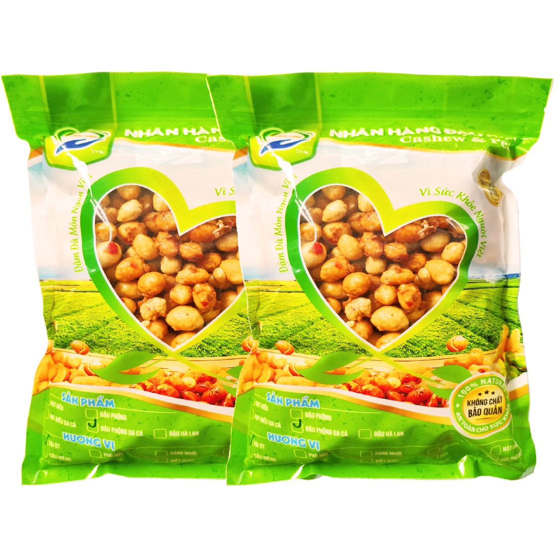 Combo 1KG 2 Vị Tự Chọn: Đậu Phộng Da Cá Tỏi Ớt và Da Cá Cốt Dừa Tâm Đức Thiện 2 Túi ZIP 500GR đồ ăn vặt Lazada  bánh kẹo quà Tết