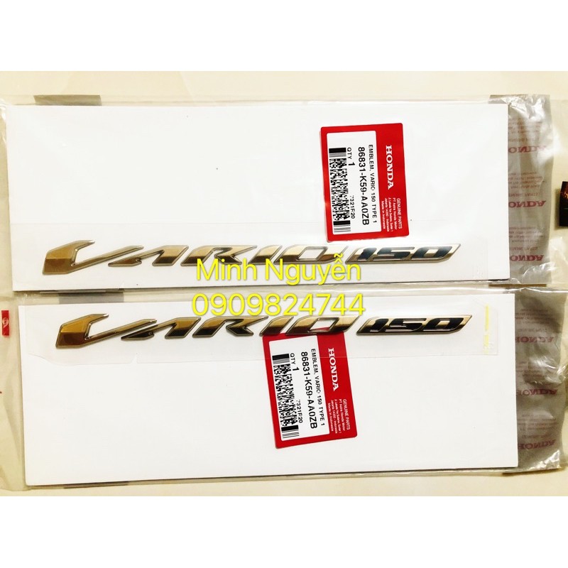 Tem chữ Vario 150 chính hãng honda