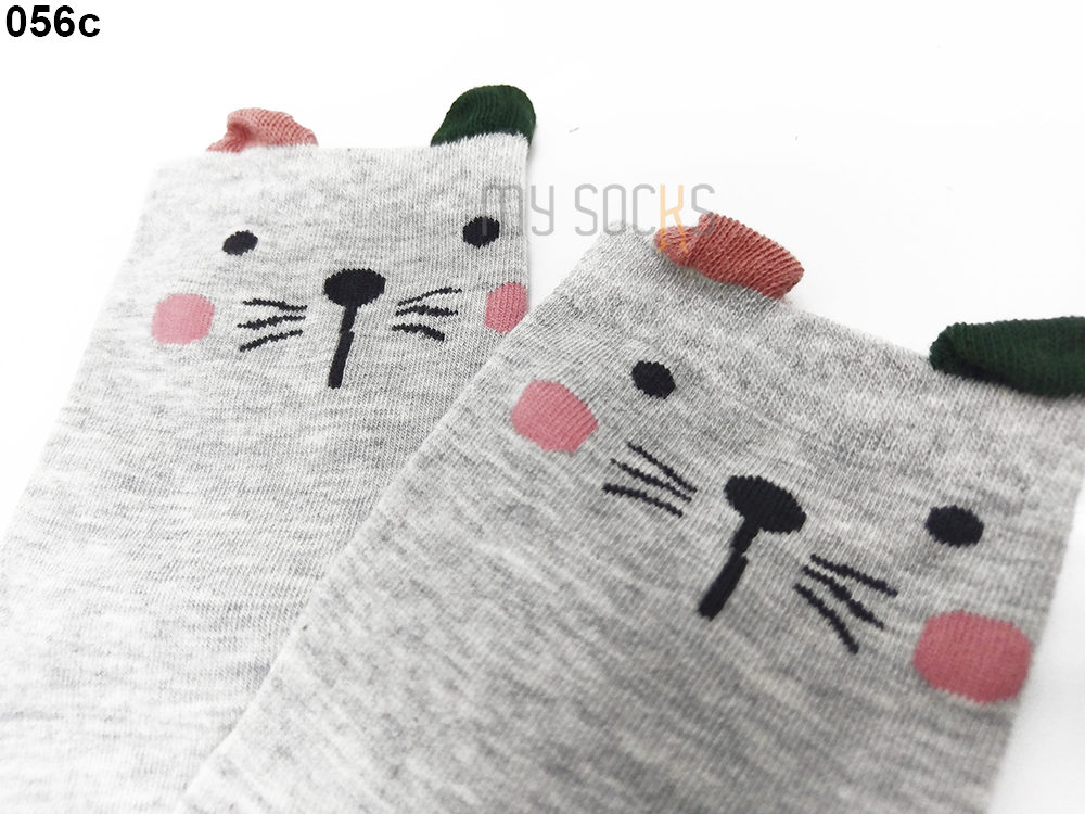 Vớ nữ cotton hình thú 3D cao cổ