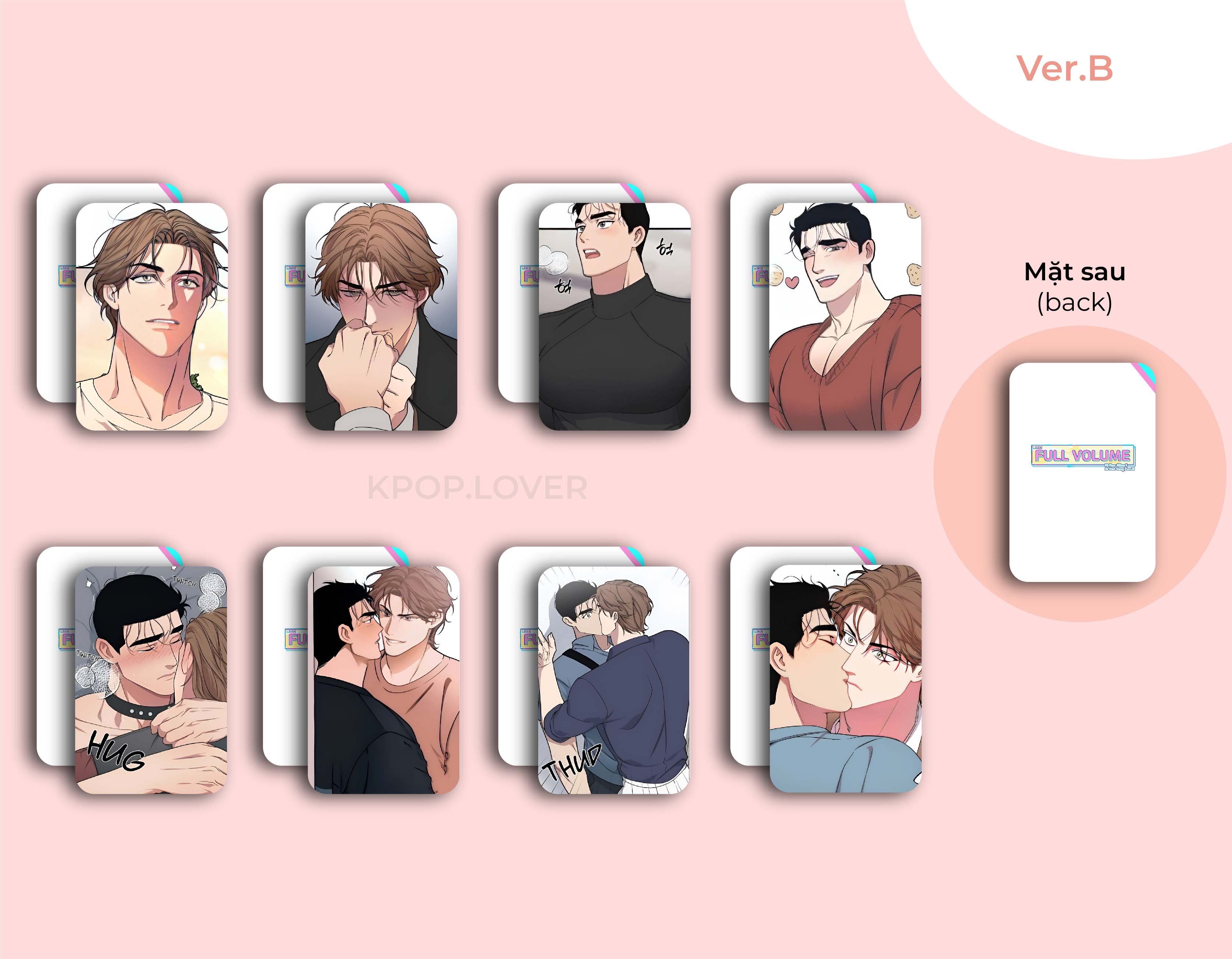 Set 8 card bo góc full volume