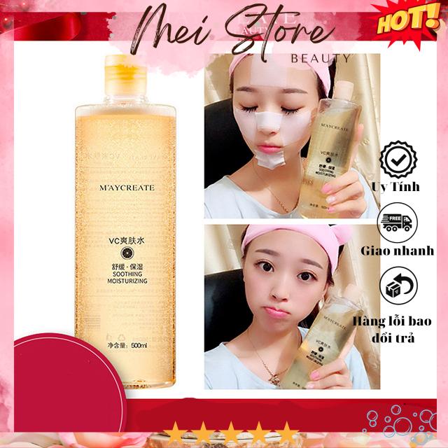 [GIẢM 5% ĐƠN 129K][HCM]Nước hoa hồng Maycreate VC Smoothing Moisturising Toner 500ml
