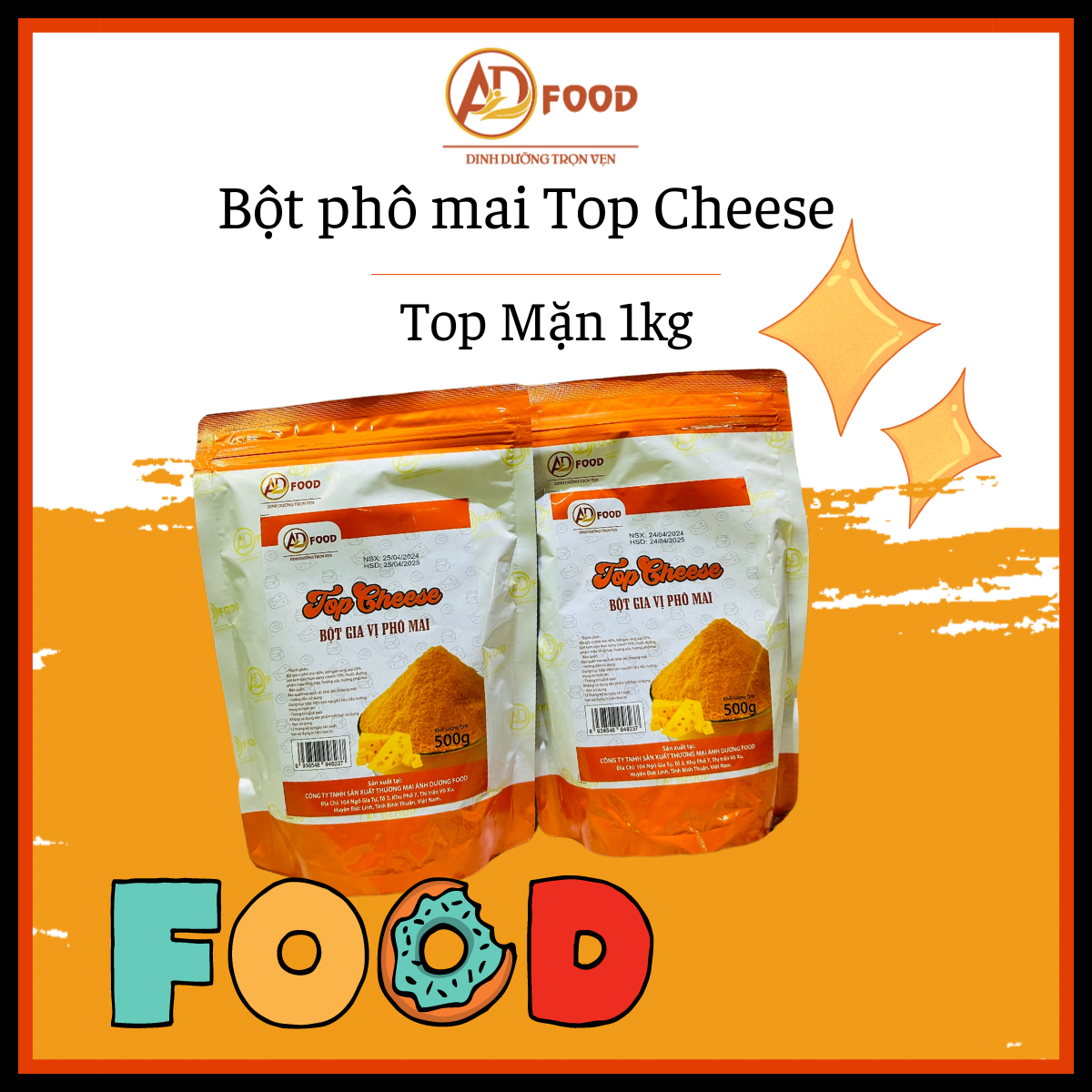1KG BỘT PHÔ MAI LẮC TOP CHEESE