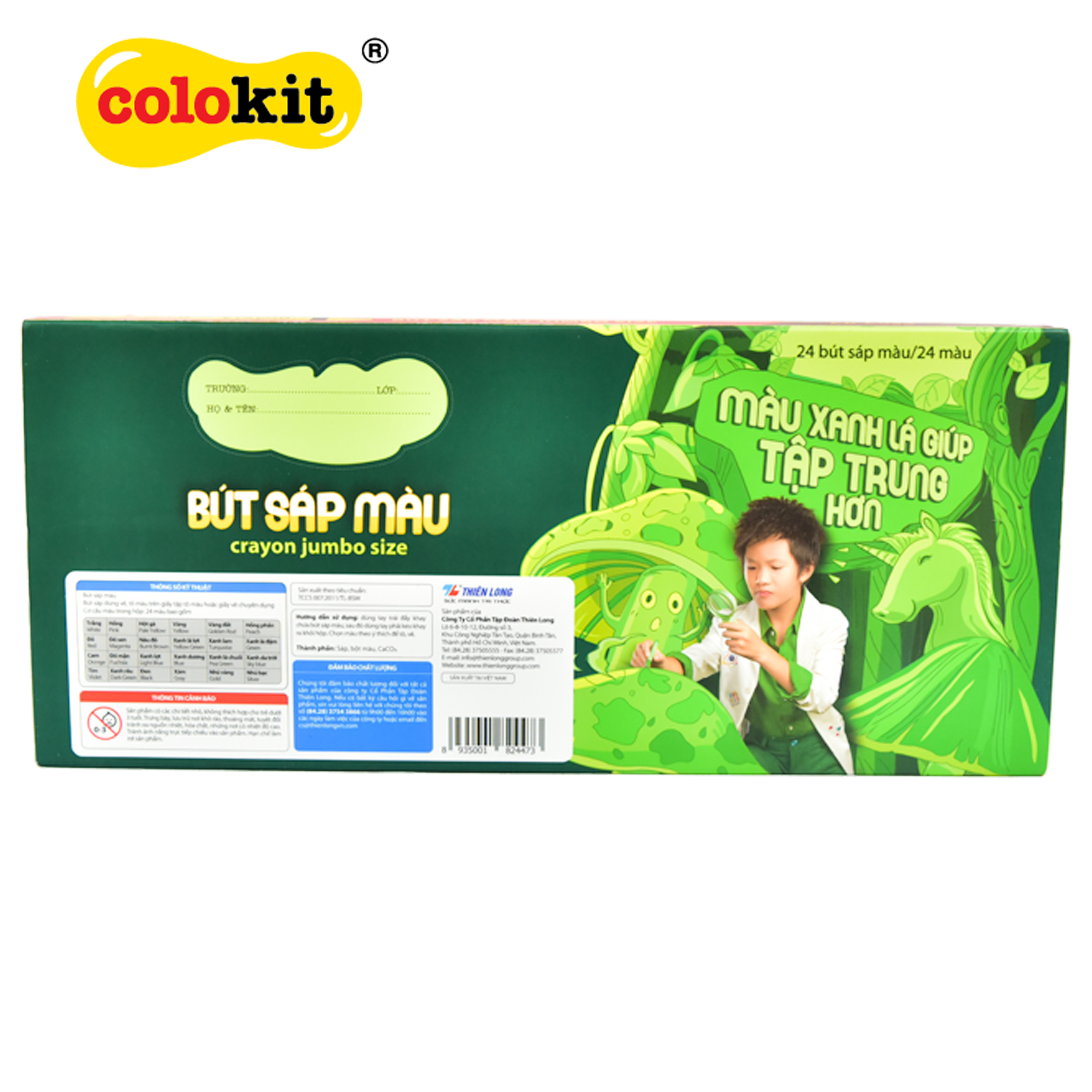 Bút sáp màu Jumbo Colokit CR-C036