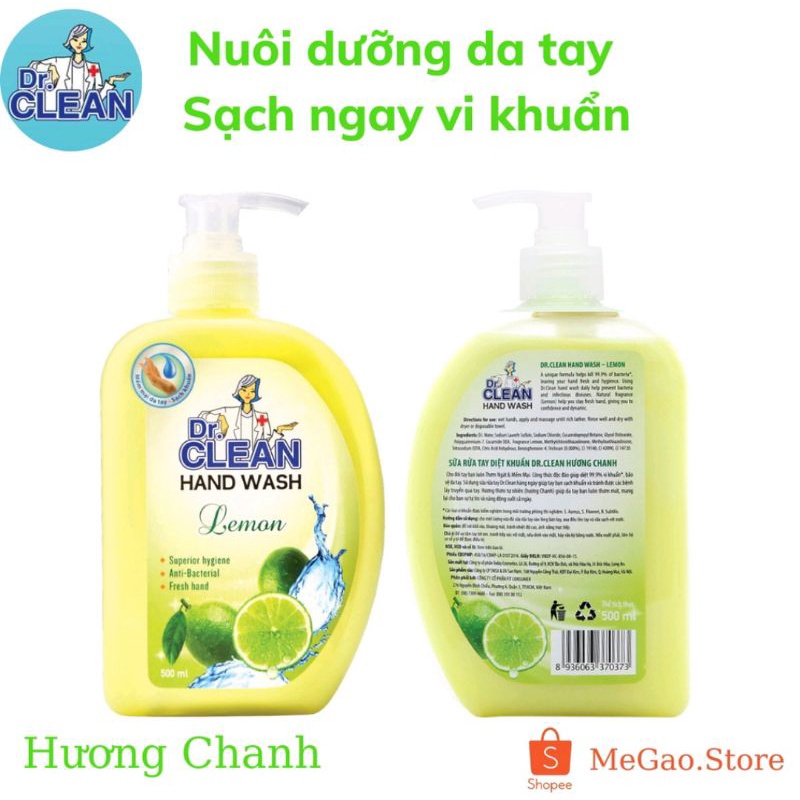 Nước Rửa Tay Diệt Khuẩn - Sạch Da Dr Clean 200ml/500ml