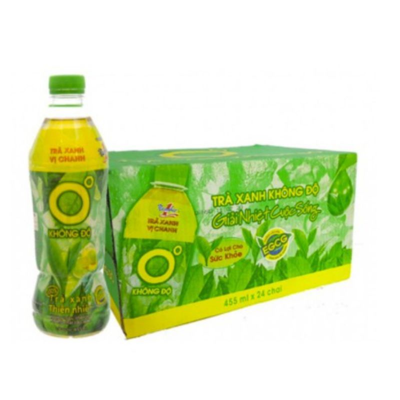 Hỏa Tốc - Thùng 24 Chai Trà Xanh Không Độ Chai 455 Ml