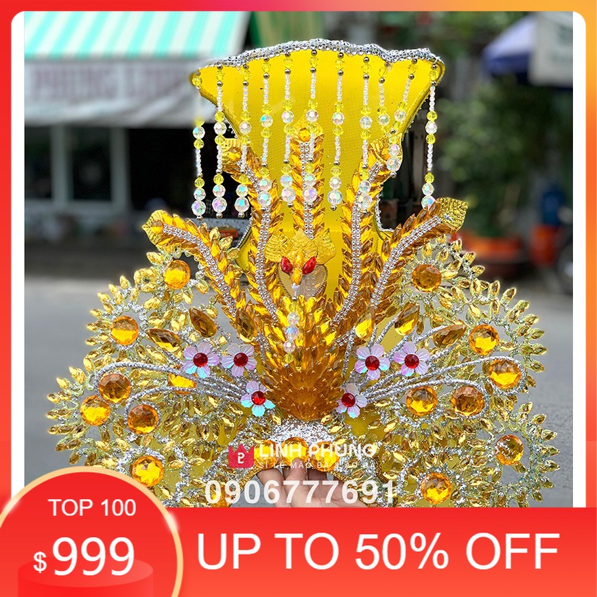 Bộ áo choàng & mão Bà Chúa Xứ tượng cao 80cm