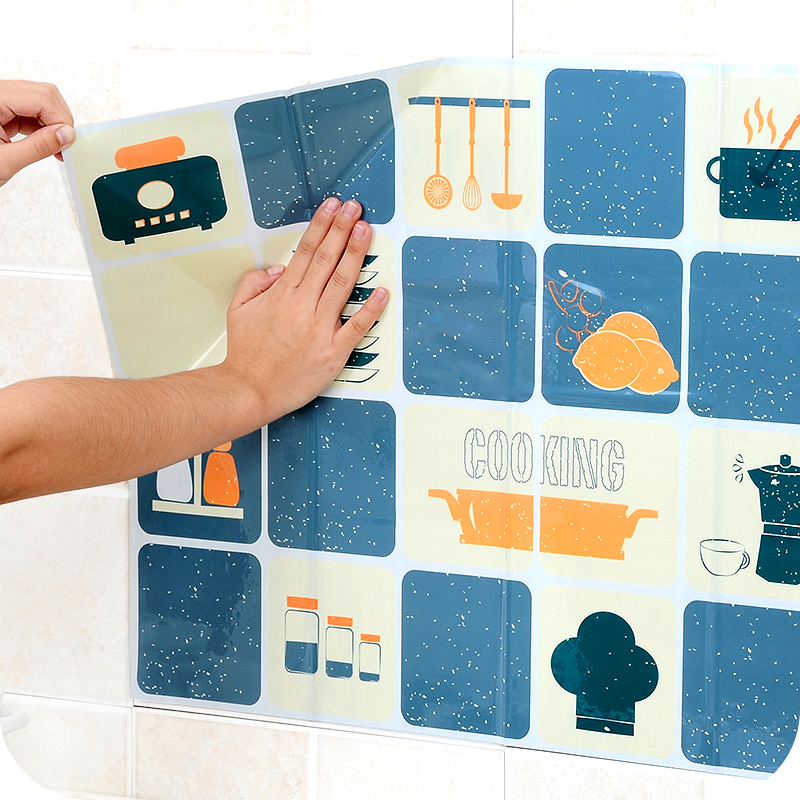 Miếng Giấy Dán Nhà Bếp Cách Nhiệt Chống Dầu Mỡ - Decal Dán Bếp (75x45cm)