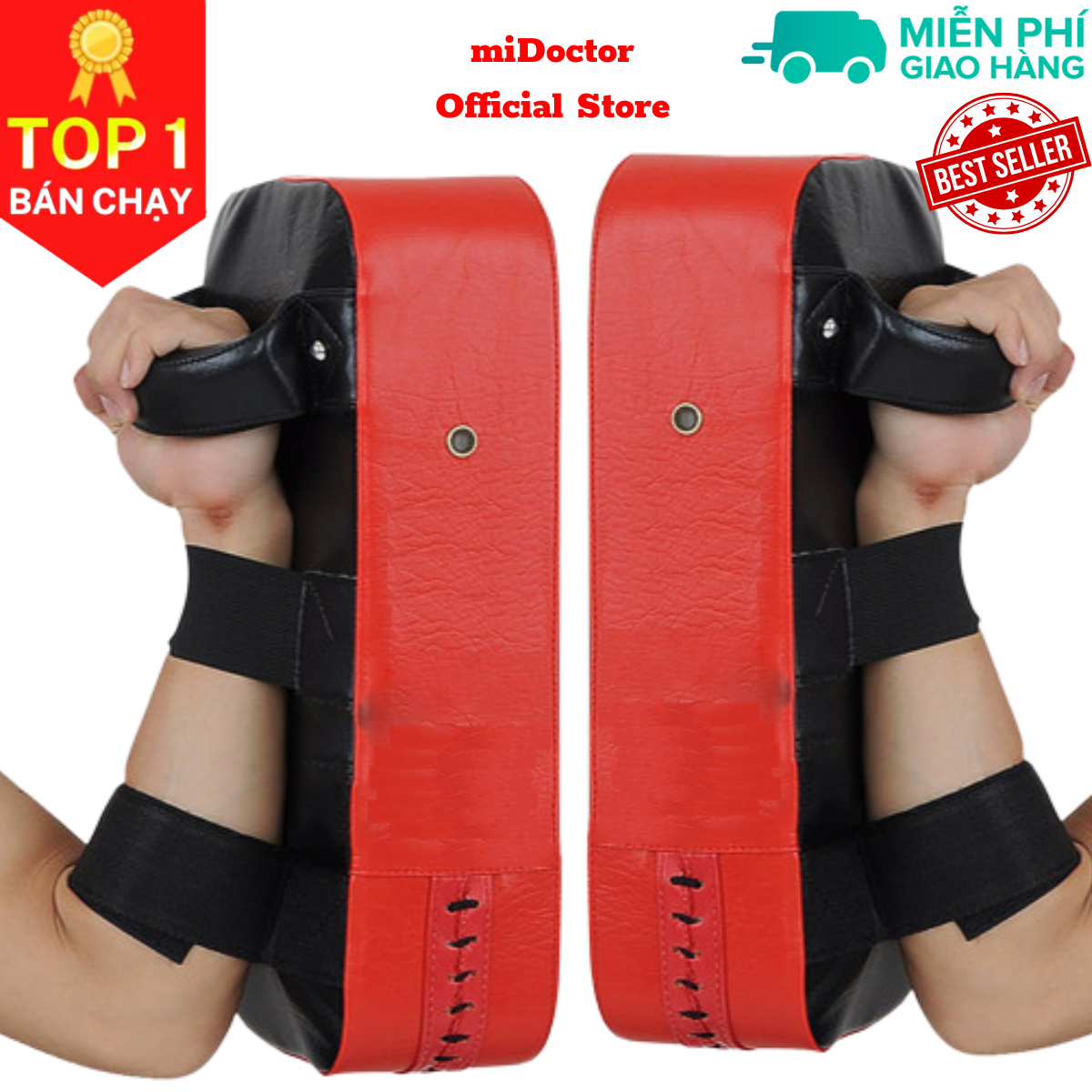 Đích đấm boxing đích đỡ bàn tay lamper boxing tập võ thuật đấm bốc MMA Muay Thái Sparring Trainning chuyên nghiệp - MÀU ĐỎ - Chính hãng miDoctor