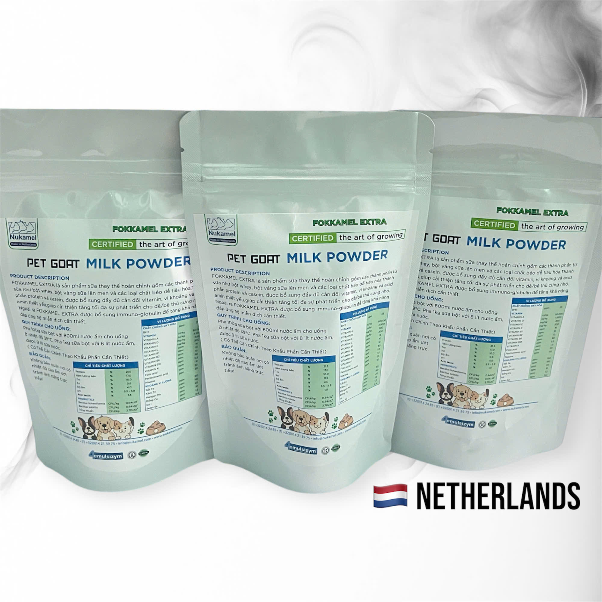 Sữa bột non cao cấp NUKAMEL EXTRA (400g) Cho Chó Mèo Dê Con thú cưng non...