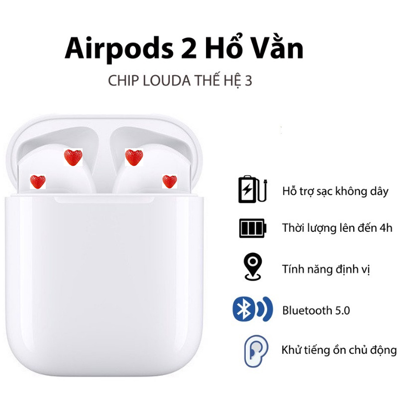 Tai Nghe Bluetooth A2, Không Dây Bản Cao Cấp, Sạc Không Dây, Định Vị