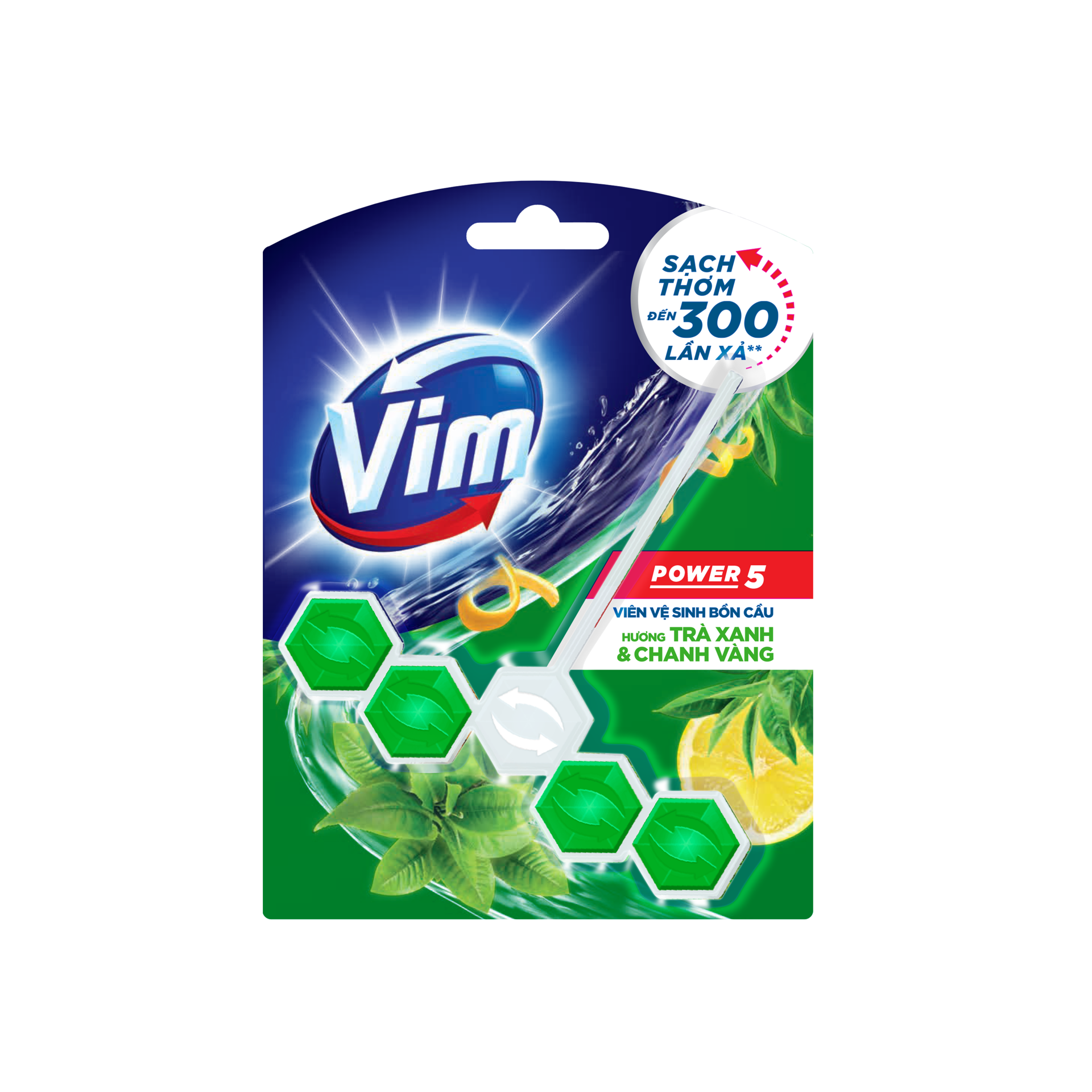vỉ 5 viên vim thả bồn cầu biển xanh