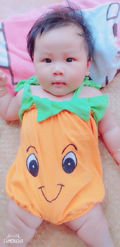 Body dưa hấu, bí đỏ kèm mũ  cho bé