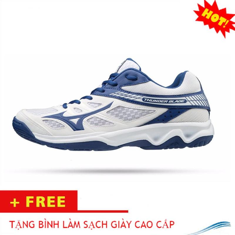 Giày thể thao Mizuno cao cấp, chuyên nghiệp(màu trắng xanh)