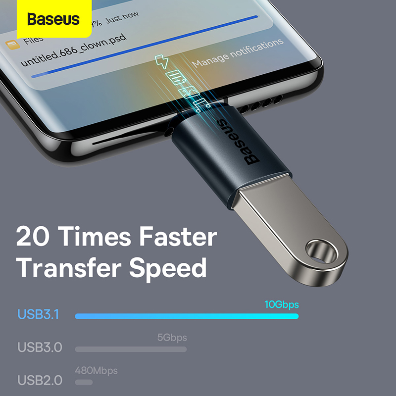 [TYPE C => USB] - Đầu chuyển đổi Baseus từ đầu Type C - USB