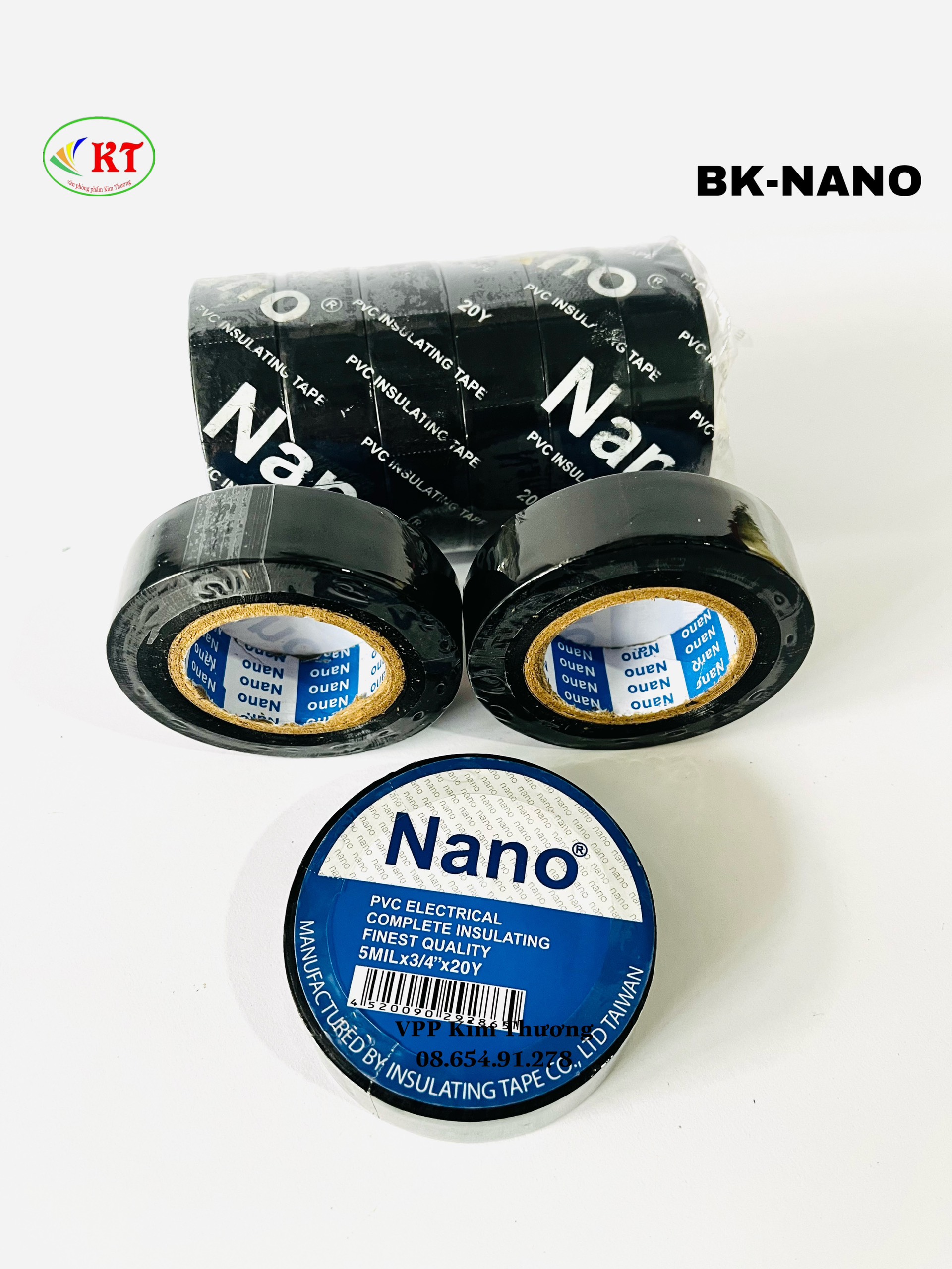 Băng keo điện Nano đen 1F8 - 20 yard