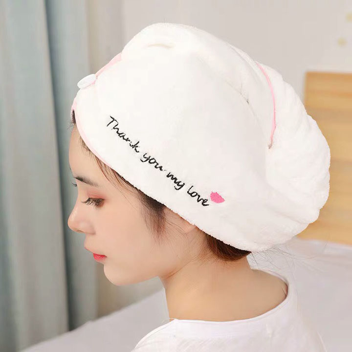 Khăn quấn tóc - Mũ tắm trùm đầu làm khô tóc cực nhanh - KHĂN LAU ĐẦU SIÊU HÚT NƯỚC