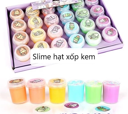 Slime hạt xốp kem - Đồ chơi xõa stress