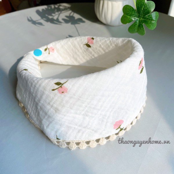 Khăn Yếm Quàng Cổ ( Yếm Dãi) Vải Sợi Tre Cao Cấp Cho Bé