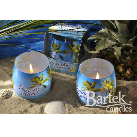 Ly nến thơm khử mùi Bartek Candles BAT8964 Paradise Island 100g (Hương gió biển)