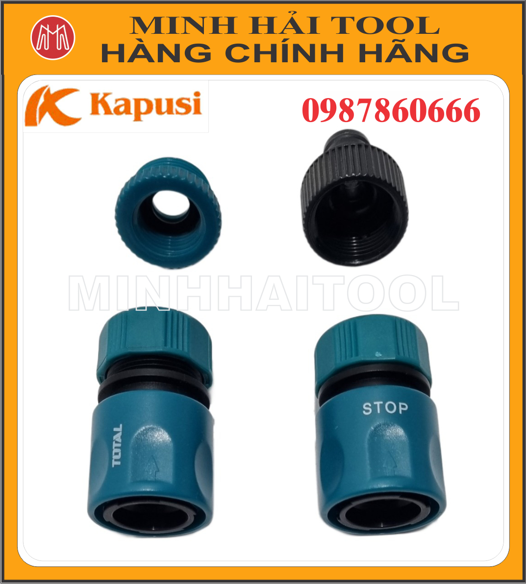 Bộ 3 khớp nối nhanh máy xịt rửa, vòi tưới nước total thws030301