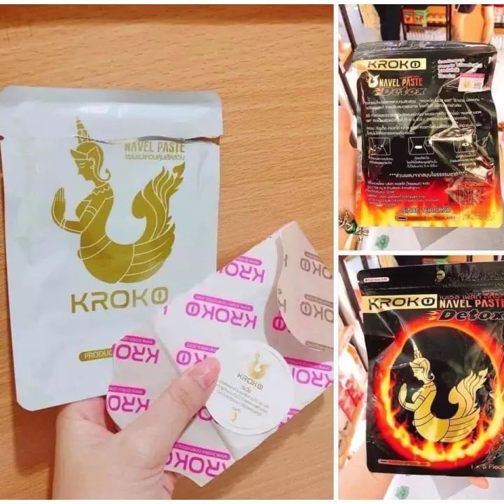 gói 5 Miếng Dán Tan Mỡ Bụng KROKO DETOX Thái Lan