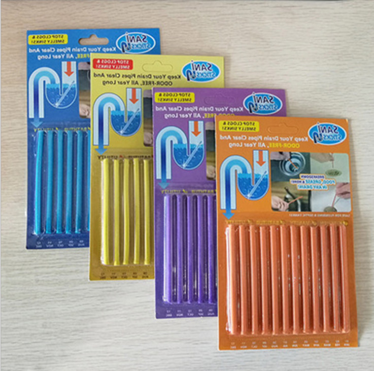 [HCM]Vỉ 12 Que Thông Cống Thanh Tẩy Rửa Cống Loại Mới (GIAO MÀU NGẪU NHIÊN )