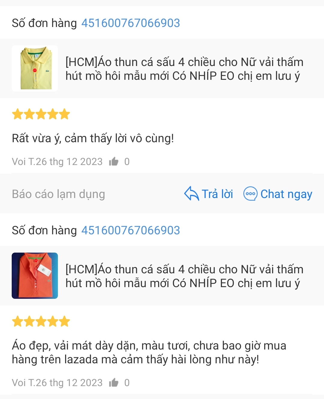 Áo thun Cá sấu NỮ co giãn 4 chiều MÀU VÀNG