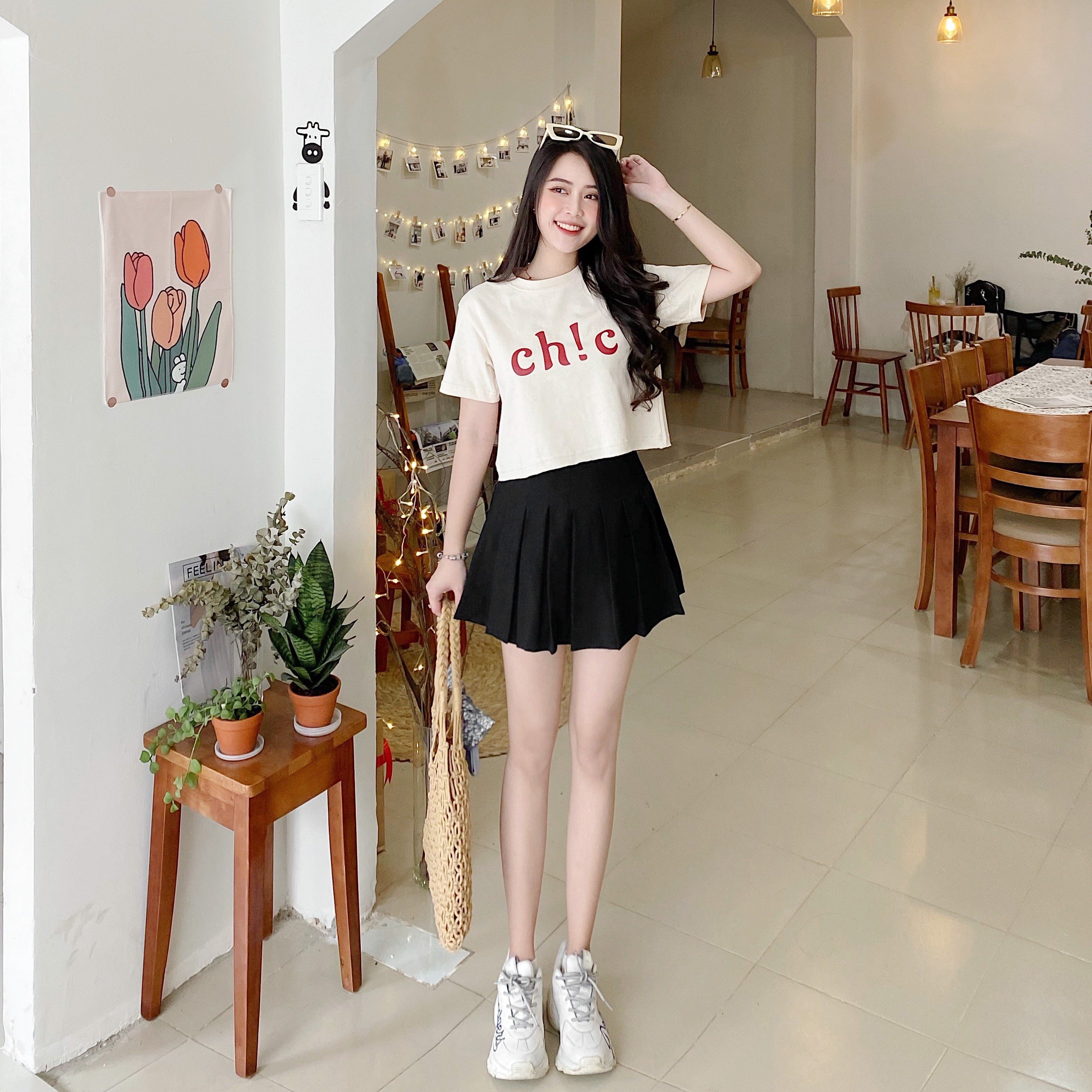 ZAREEN | CHÂN VÁY TENNIS VAA39 ĐEN