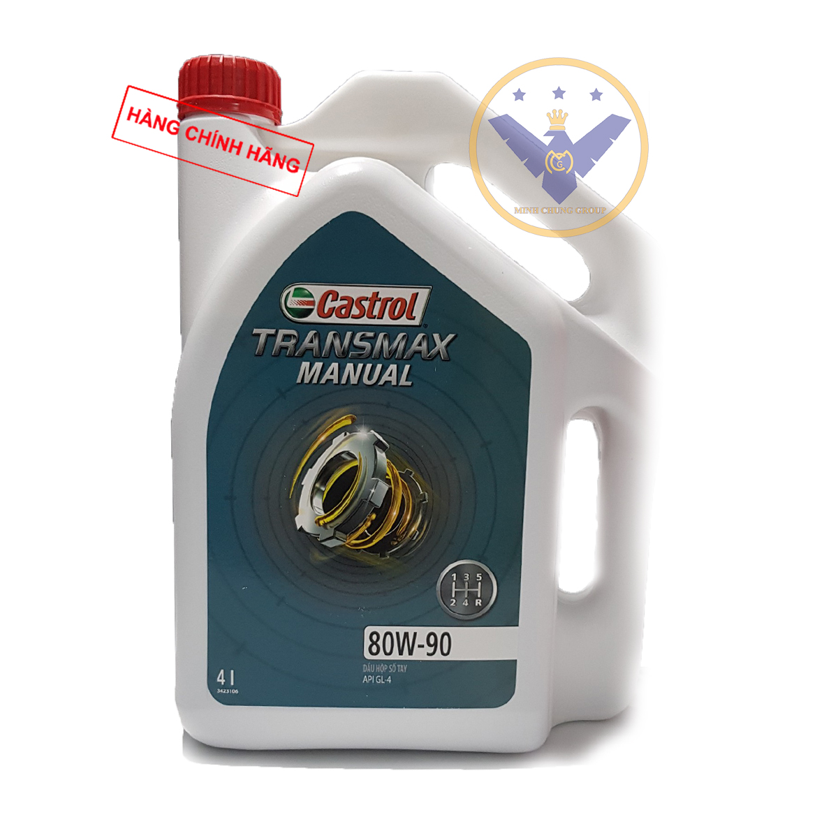 Dầu hộp số tay, dầu cầu xe ô tô Castrol Transmax Manual 80W-90 API GL4 Can 4L