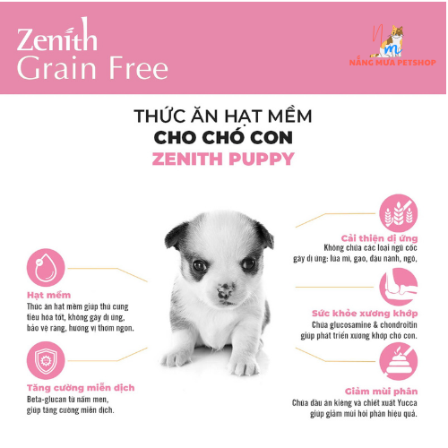 Thức ăn cho chó hạt mềm Zenith hạt cho chó con