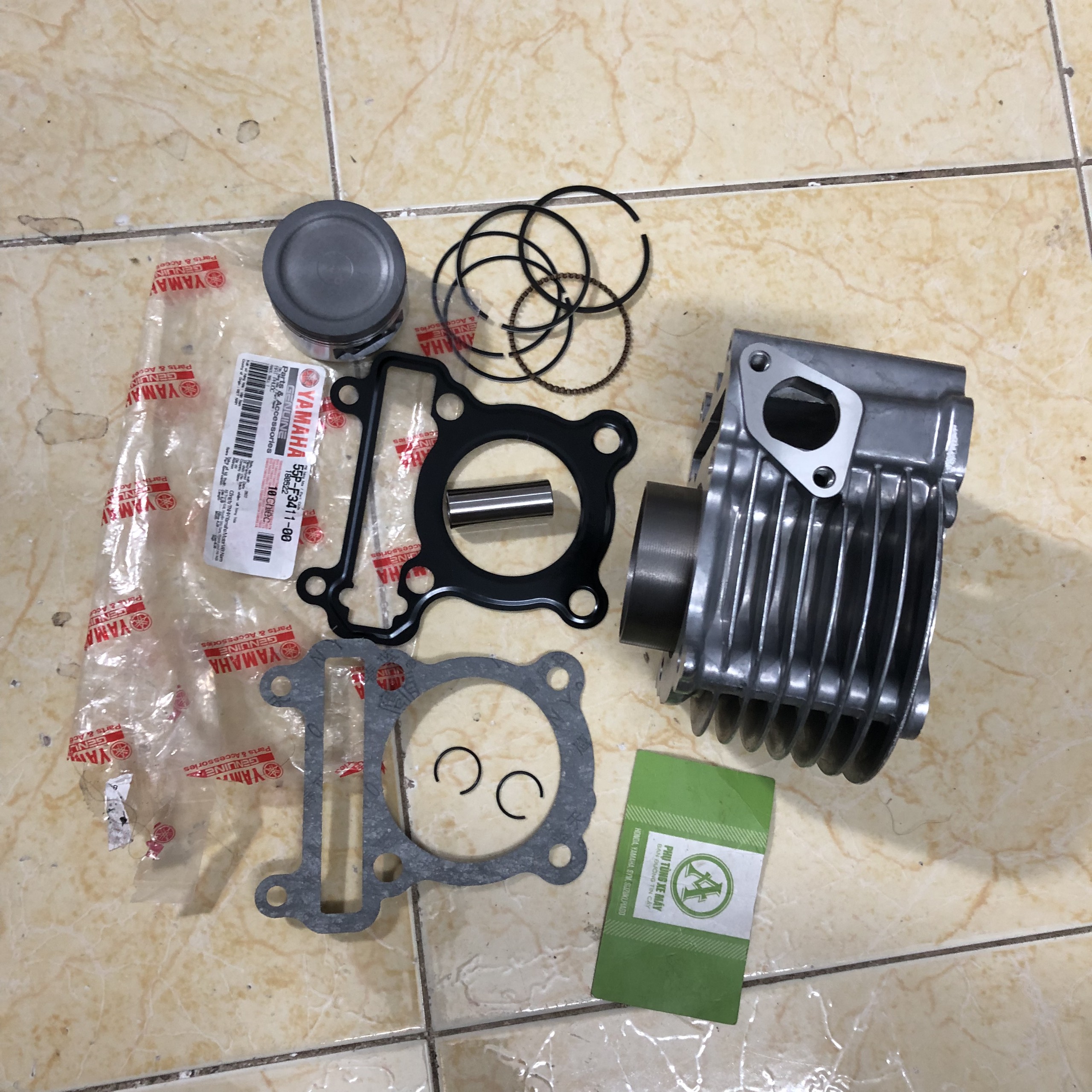 Bộ Xi lanh (Nòng) + Piston + xéc măng (bạc) Nouvo 1 2 3 Mio