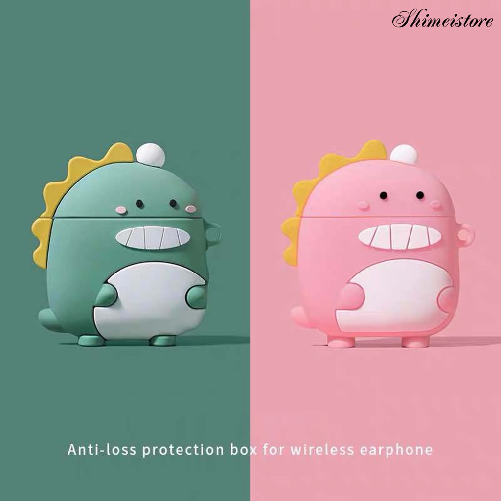 Airpods case khủng long bờm vàng case tai nghe không dây Airpods 1/2/3/i11/ i12/i13/ i18/pro