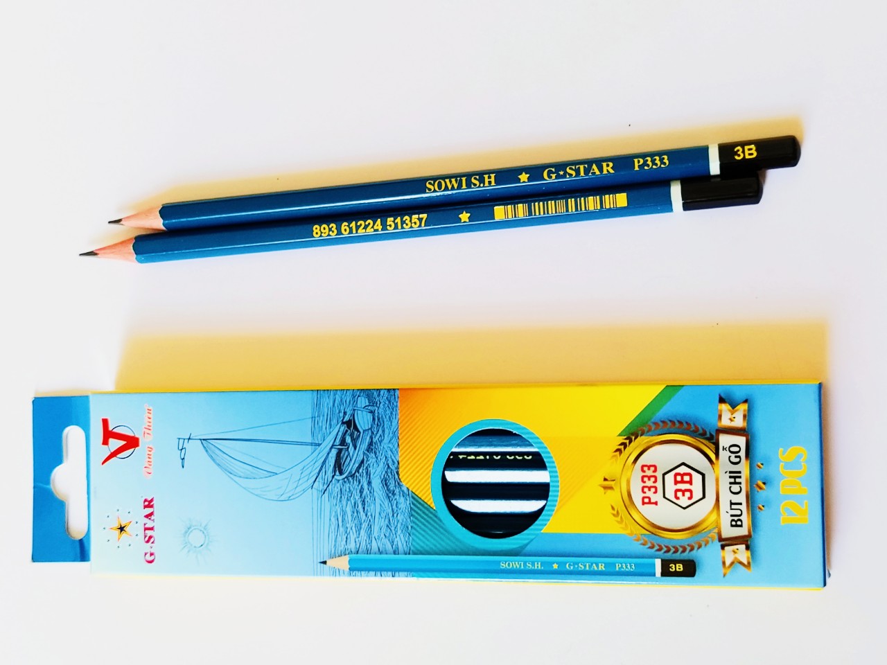 [HCM]Hộp 12 Bút chì Gỗ GStar P333-2B-3B-5B