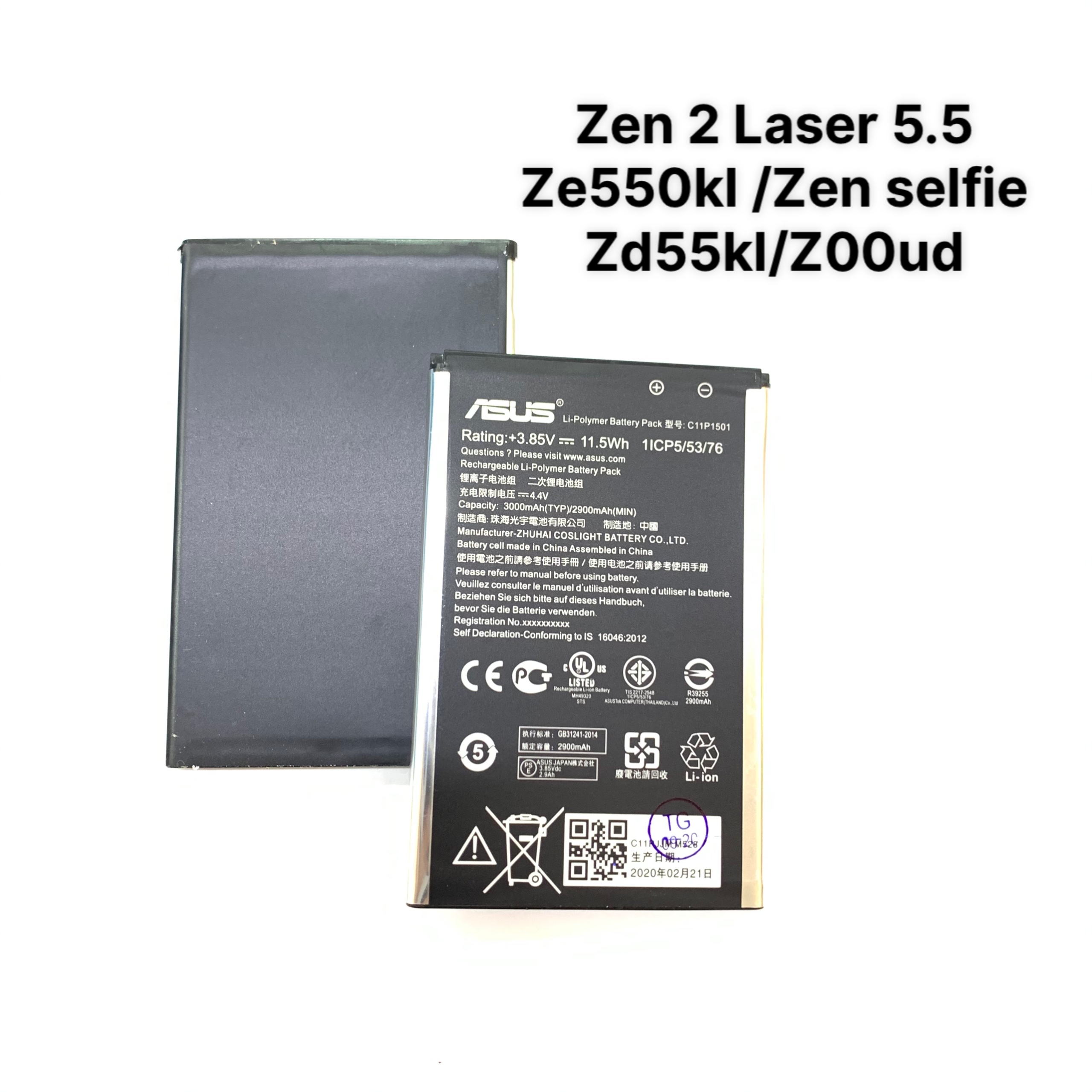 Battery asus zen 2 laser 5.5 -bảo hành 3 tháng