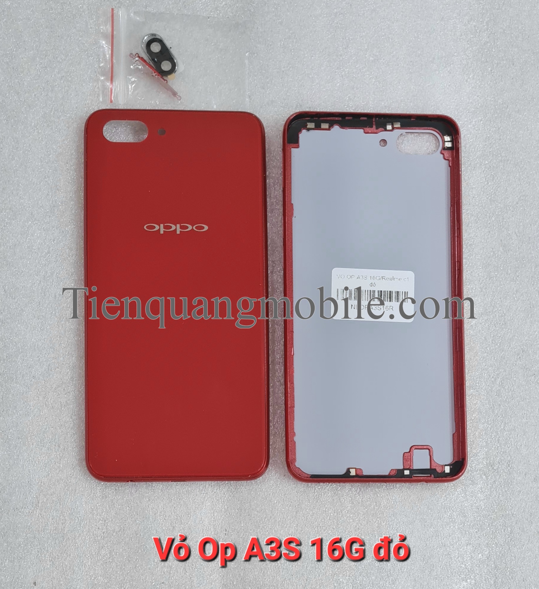 Bộ vỏ Oppo A3S 16GB (Gồm vỏ, xương, kính cam, nút bấm)