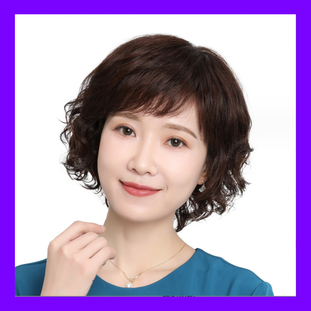 Tóc giả nữ trung niên Hàn Quốc nguyên đầu - TG48