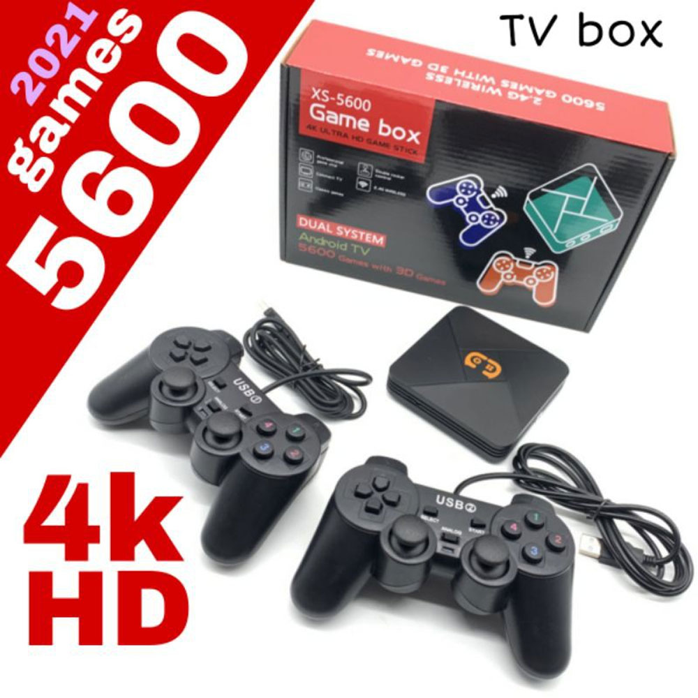 Máy Chơi Gamer Điện Tử Game Box XS-5600 Trò Chơi 3D, máy chơi game 4 nút, máy chơi game trên tivi, máy chơi game điện tử, Kết Nối HDMI Độ Phân Giải 4k Tay Cầm Chơi Game Đẳng Cấp PSP/N64/PS/NEOGEO/NES/GBe cầm tay.